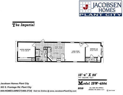 ISW-4564 Mobile Home Floor Plan - Jacobsen Mobile Homes - Plant City