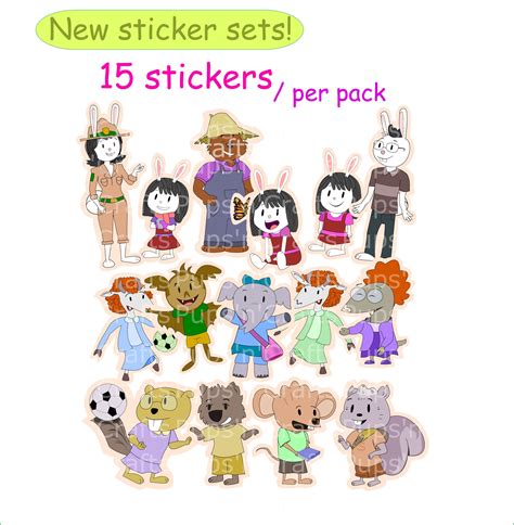 Elinor Wonders Why Sticker Pack Glossy Laminated Kiss-cut - Etsy UK