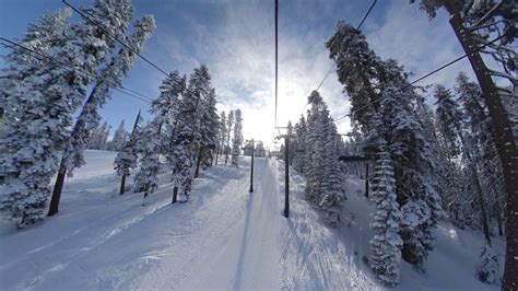 badger pass ski resort, powder day, 12.27.19 view from chair - YouTube