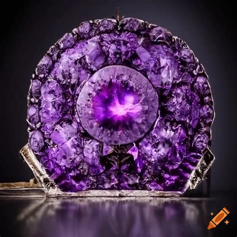 Detailed amethyst shield on Craiyon