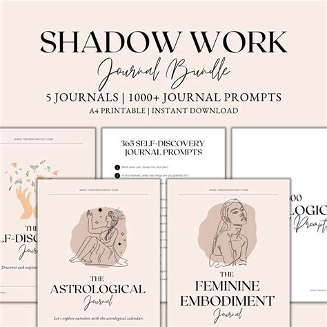 Shadow Work Journal Printable Bundle, Self Discovery Journal Prompts, Astrological Journal ...