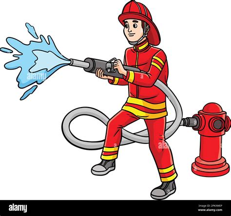 Firefighter Cartoon Colored Clipart Illustration Stock Vector Image | The Best Porn Website