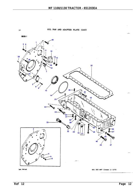 Massey ferguson mf 1100 tractor service parts catalogue manual