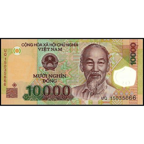 Vietnam Viet Nam 10000 Dong random year UNC original real banknote, Polymer world asia banknotes ...