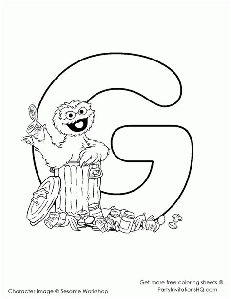 Elmo Alphabet Coloring Pages - Coloring Home