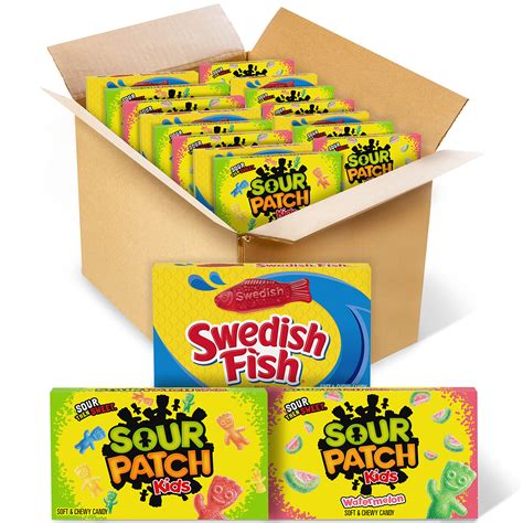 Buy Sour PatchKids and Swedish Fish Soft & Chewy Candy Variety Pack, 15 Boxes Online at ...