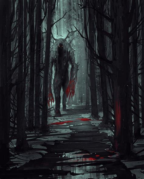 The monsters that roam the great forest. Monster Art, Creepy Monster ...