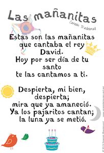 Free Download of Las Mañanitas from Music with Sara. Printable lyrics ...