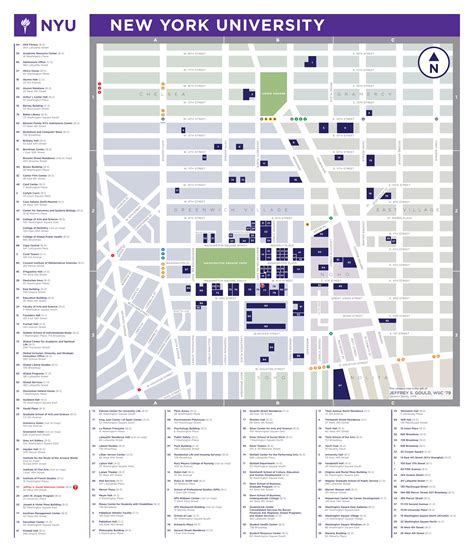 New York university map - New York university campus map (New York - USA)