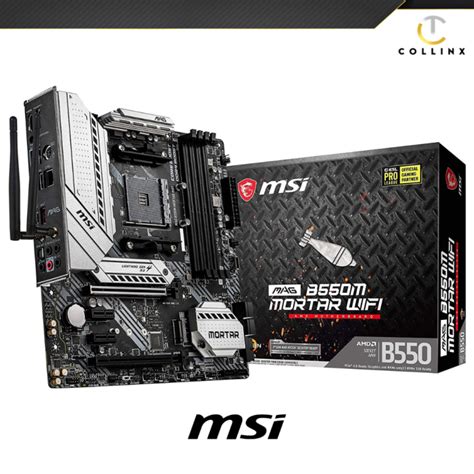 MSI MAG B550M Mortar Wifi Motherboard | DDR4 AM4 CPU Socket | 4 RAM ...