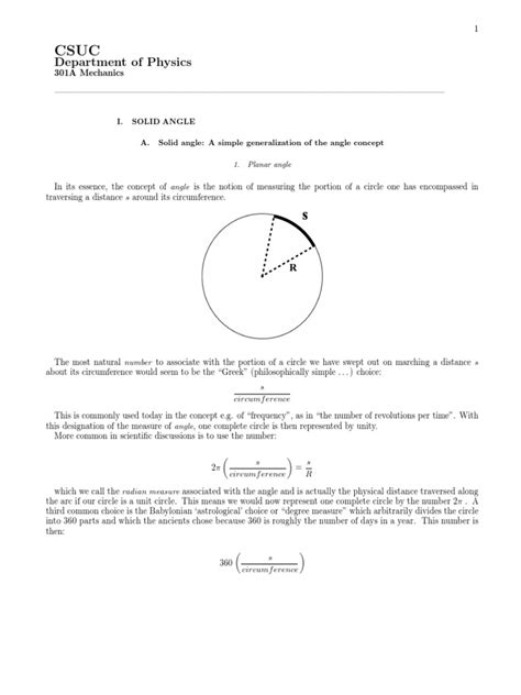 Solid Angle Edited PDF | PDF | Angle | Sphere