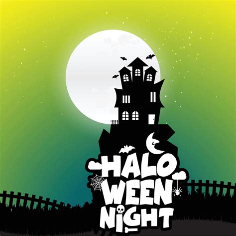 Happy Halloween scary Night background 13336931 Vector Art at Vecteezy