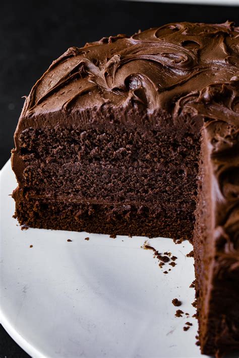 Perfectly Moist Chocolate Cake Recipe (Homemade!) - Oh Sweet Basil