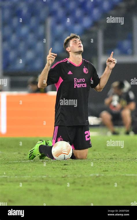 Santiago Gimenez of Feyenoord during the first day of UEFA Europa League Group F match between S ...