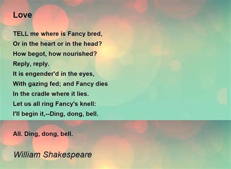 Love Poem by William Shakespeare - Poem Hunter Comments Page 1