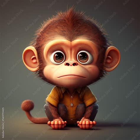 Cute cartoon monkey character. Cartoon monkey. Monkey. Cartoon monkey on a colorful background ...