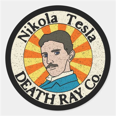 Nikola Tesla Death Ray Co. Stickers | Zazzle