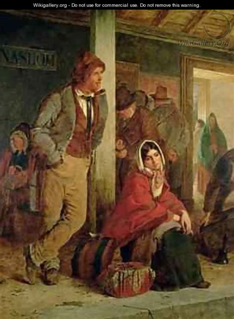 Irish Emigrants Waiting for a Train 1864 - Erskine Nicol - WikiGallery.org, the largest gallery ...