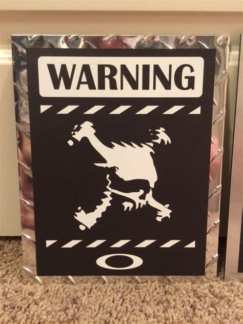 Sold - Custom Oakley WARNING Display Sign | Oakley Forum