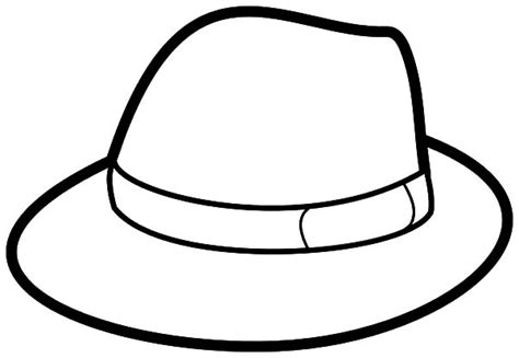 Hat Colouring Page | Free download on ClipArtMag