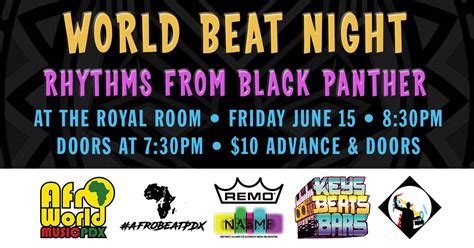 World Beat Night: Rhythms from Black Panther Tickets | Royal Room | Seattle, WA | Fri, Jun 15 ...