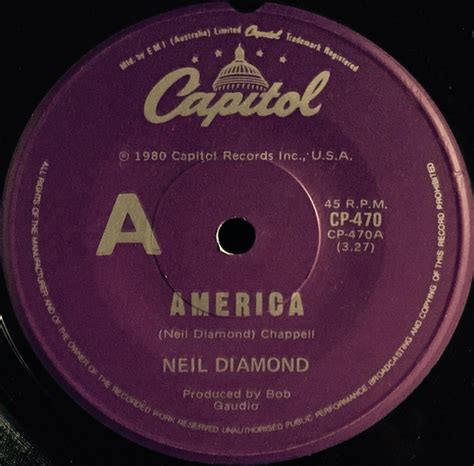 Neil Diamond - America (1980, Vinyl) | Discogs