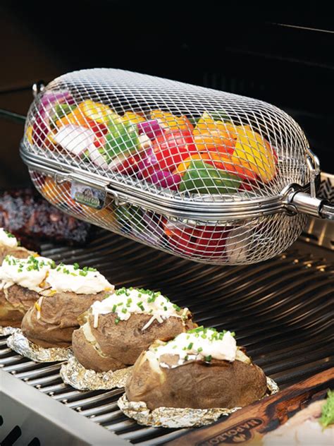 ROTISSERIE GRILL BASKET | Rotisserie grill, Cooking on the grill, Food