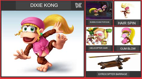 Dixie Kong Smash Bros Moveset (Remastered) by WilliamHeroofHyrule on ...