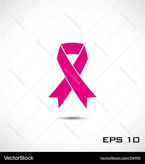 Pink ribbon Royalty Free Vector Image - VectorStock