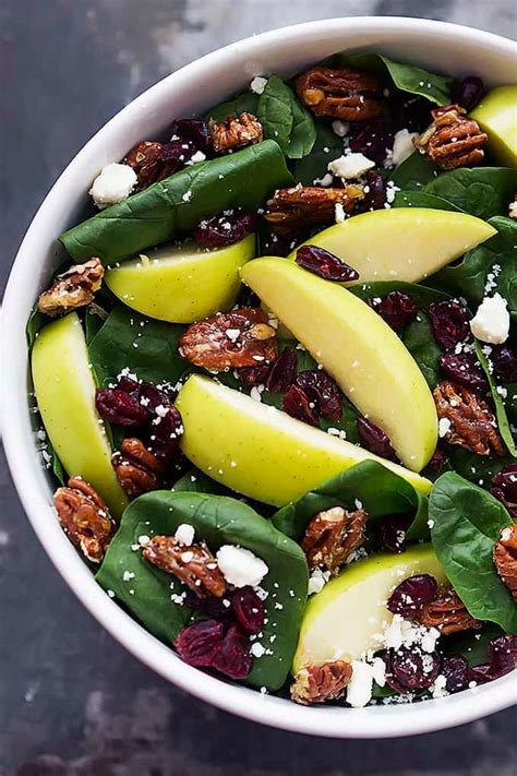 Apple Cherry Candied Pecan Salad with Sweet Balsamic Dressing - Creme ...