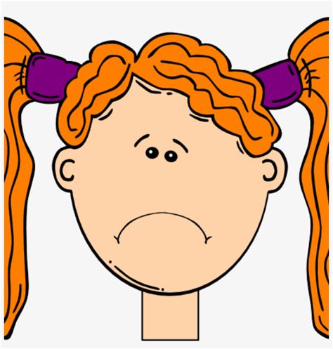 Frown Clip Art Collection Of Free Frowning Clipart - Cartoon Girl Face - 1024x1024 PNG Download ...