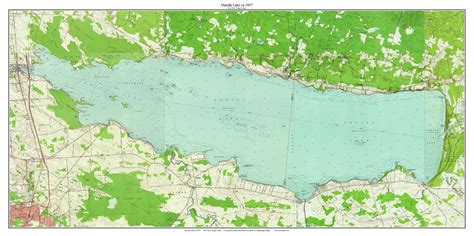 Oneida Lake 1957 - Custom USGS Old Topo Map - New York - Finger Lakes ...