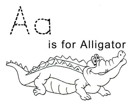 Alligator Sheet Preschool Cut Coloring Pages