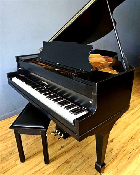 Baby Grand Piano Ebony Black, New Matching Bench - Cameron Piano