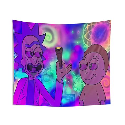 Rick And Morty Get High Weed Tapestry - Kaiteez