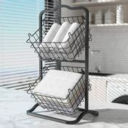 Oceanstar 2-Tier Storage Kitchen Wire Basket Stand, Black - 2FB1927