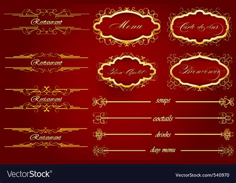 Fancy restaurant menu Royalty Free Vector Image