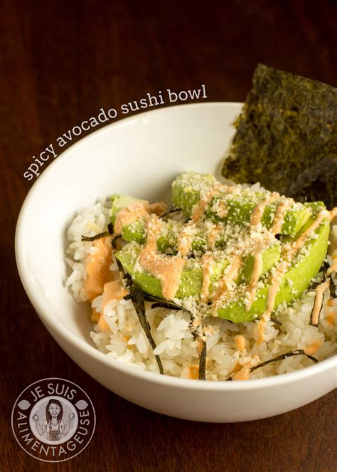 Deconstructed Spicy Avocado Sushi Bowl - The Viet Vegan