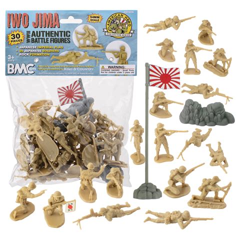 BMC WW2 Japanese Plastic Army Men - 30 Imperial Soldiers of Japan 1:32 Figures - Walmart.com