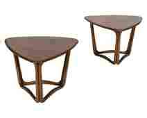 PAIR OF DROPLEAF TRIANGLE END TABLES - Aug 25, 2013 | Westport Auction in CT