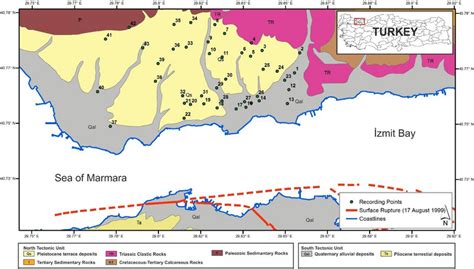 Geological map of Derince town and vicinity [modified from (Karakaş and... | Download Scientific ...