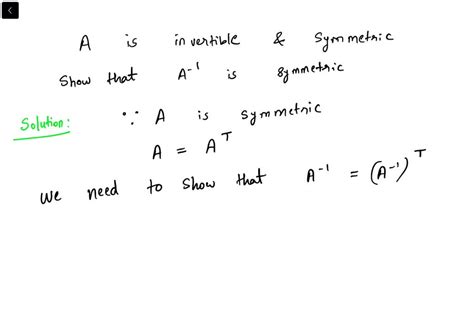 SOLVED:Prove that the inverse of a symmetric nonsingular matrix is ...