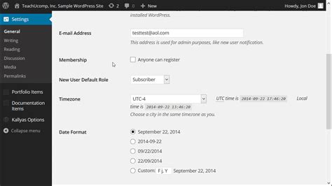 General Settings in WordPress- Tutorial - TeachUcomp, Inc.