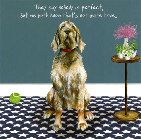 Humorous card by The Little Dog Laughed - Nobody is perfect – Comedy Card Company