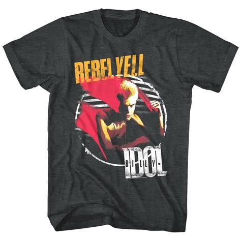 Billy Idol Rebel Yell T-Shirt - Mens Graphic Rock T Shirts | Societees