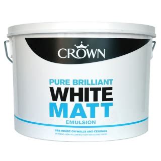 B&M: > Crown 10L Pure Brilliant White Matt Emulsion - 266341