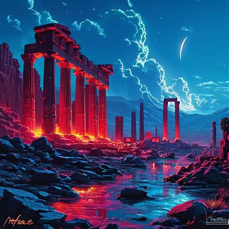 THE RUINS OF PERSEPOLIS IN THE STYLE OF CUNA ART AND VIBRAN... by Frank ...