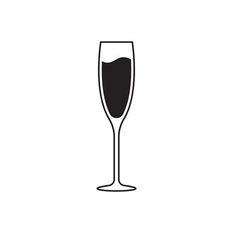 glass of champagne line icon 15435908 Vector Art at Vecteezy