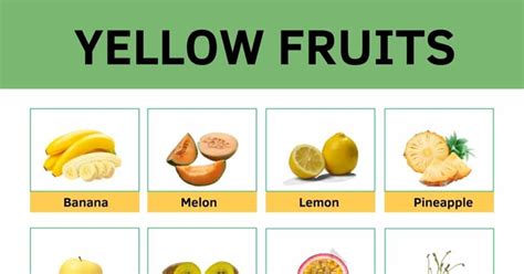 Yellow Fruit: List of Yellow Fruits with Useful Facts and Pictures • 7ESL