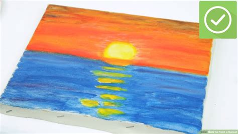 Easy Sunset Beach Painting For Beginners